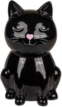 CERAMICZNA SKARBONKA KOTEK KOT CZARNY 15 cm