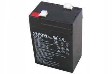 VIPOW AKUMULATOR ŻELOWY ŁADOWALNY 6V 4,5AH