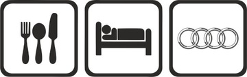 naklejka eat sleep audi