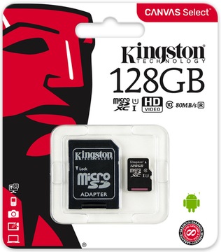 KINGSTON Karta pamięci micro SD 128GB CLASS 10 UHS