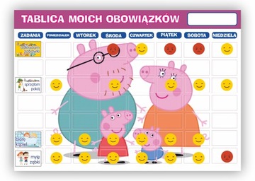 Magnetyczna tablica motywacyjna obowiązków dzieci