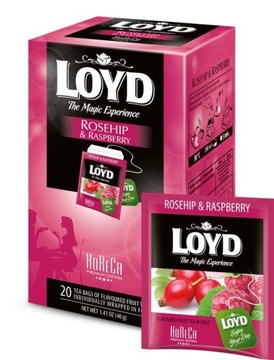 Herbata LOYD HORECA RÓŻA z MALINĄ torebki 20szt
