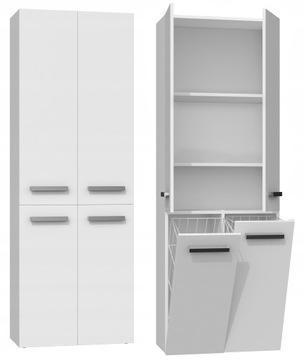 SZAFKA ŁAZIENKOWA NEL DD 2K 60CM - BIEL MAT