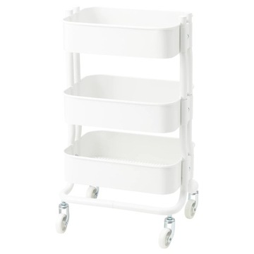 IKEA RASHULT wózek kuchenny, barek, regał, BIAŁY mini Raskog