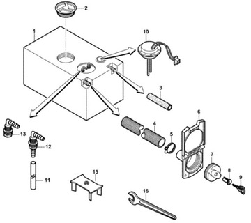 Резервуар для чистой воды 70 л Монтажный комплект Fiamma