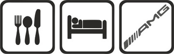 naklejka eat sleep amg