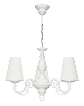Biała lampa z abażurami żyrandol do sypialni VIOLA
