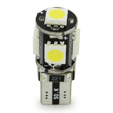 СВЕТОДИОДНАЯ ЛАМПОЧКА 5 SMD 5050 W5W T10 CANBUS ПАРКОВОЧНАЯ ФОНА