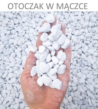 ГАЛКА КАМЕНЬ Белый Бьянко Каррара для сада 1кг