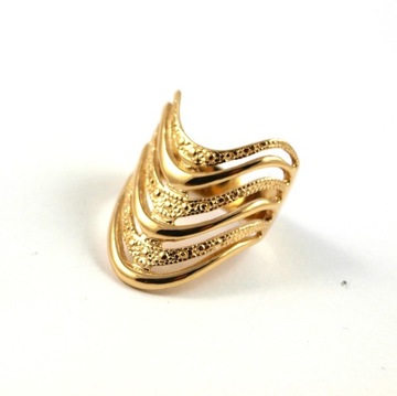 ЗОЛОТОЕ КОЛЬЦО С ШИРОКОЙ ВОЛНОЙ, ЗОЛОТО 333 ПРОБЫ