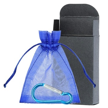 Подарочная упаковка, коробка, картон, шифоновый мешочек, карабин.