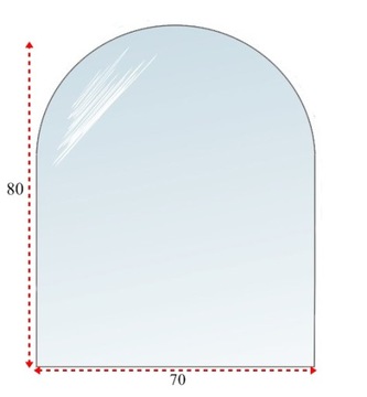 SZKŁO 700x800 HARTOWANE SZYBA POD KOMINEK PODSTAWA 80x70cm