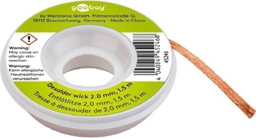 Plecionka do rozlutowywania Goobay, taśma 2.0 mm