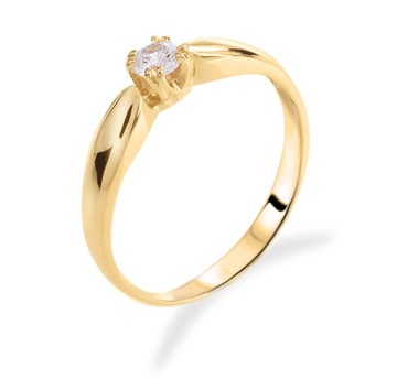 ZŁOTY PIERŚCIONEK Z CYRKONIAMI 333 BN68