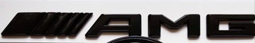 Mercedes C E A CLA GLA C63 Czarny znaczek AMG