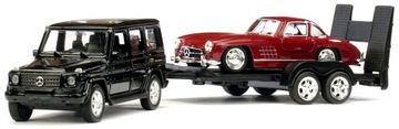 WELLY 2-PAK MERCEDES G-CLASS + MERCEDES 300SL 1:34