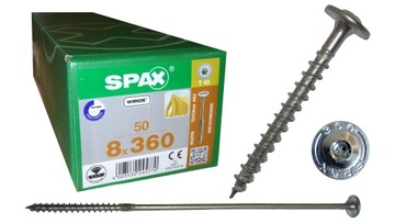 SPAX wkręty ciesielskie konstrukcyjne 8x360 talerz