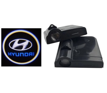 LED LOGO PROJEKTOR 3D BEZPRZEWODOWE HYUNDAI 2szt