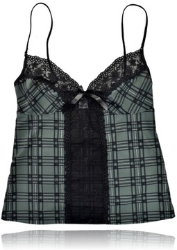 Benefit Roxy soft top koszulka koronka krata M