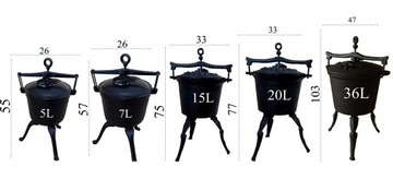 ЧУГУННАЯ ОХОТНИЧЬЯ КАУЛДЕЛЬ ВЕНГЕРСКАЯ ЗАПЕЧКА 20Л