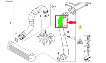 ТРУБКА ИНТЕРКУЛЕРА BMW BMW X5 E53 M57N 1161-7800628