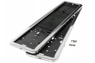 РАМКА ДЛЯ НОМЕРНЫХ ЗНАКОВ МЕТАЛЛ ХРОМ 2 ШТ.