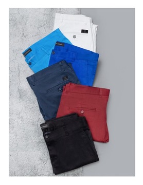 CHINO Spodnie Materiałowe Męskie W39 SLIM 188/106