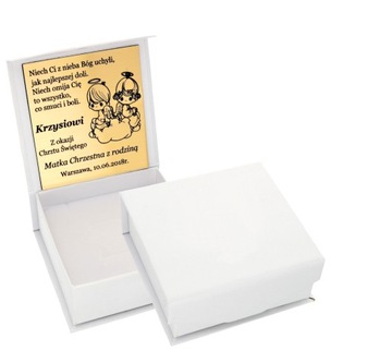 Золотая цепочка-медальон с гравировкой при крещении и причастии