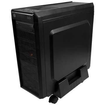 Компьютерная подставка на тележке с колесиками, черная