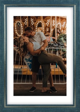RAMA NA ZDJĘCIA NIEBIESKA FOTO RAMKA 13x18 CM