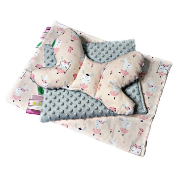 КОМПЛЕКТ 3В1 ДЛЯ КОЛЯСКИ, МИНКИ, ОДЕЯЛО-БАБОЧКА, ПОДУШКА