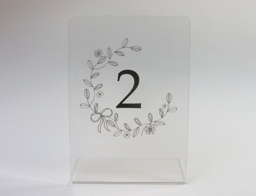 номерки на свадебный стол из оргстекла с принтом, 10 шт.