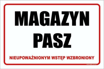 TABLICZKA Magazyn Pasz ZNAK