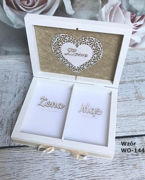 Коробка для обручальных колец - роза - графика U93