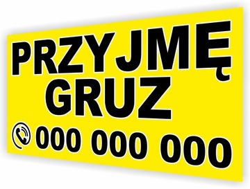 Baner PRZYJMĘ ZIEMIĘ GRUZ GOTOWE WZORY PROJEKT 2x1
