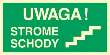 Uwaga strome schody