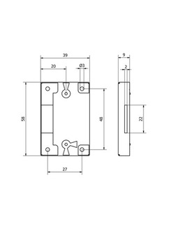 ЗАМОК МЕБЕЛЬНЫЙ ПЕРЕГОРОДКА 20 латунь Производитель: ключ