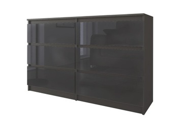 Komoda Szary Połysk 120cm ZUG 2/ 8 Kolorów Połysku