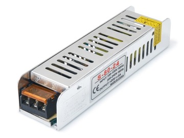 ZASILACZ 24V 80W 3.3A IP20 SLIM DO TAŚM LED, CCTV