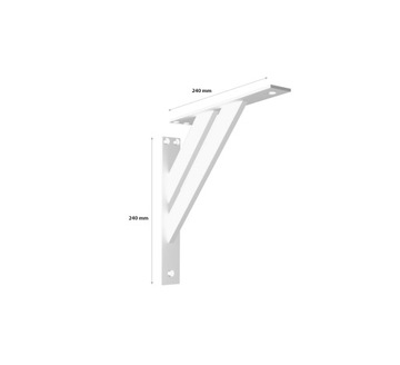 ПОДДЕРЖКА ПОЛКИ 2 ШТ. ПОДДЕРЖКА 240 БЕЛАЯ ПОД ПОЛКОЙ