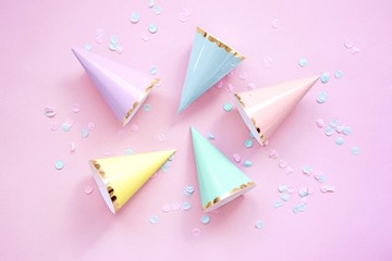 БУМАЖНЫЕ ШАПКИ НА ДЕНЬ РОЖДЕНИЯ YUMMY MIX BIRTHDAY-6 ШТ-9291