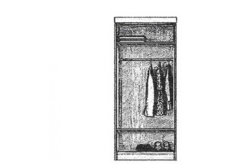 МИНИ-ШКАФ-купе 90х200 см, 5 ЦВЕТОВ ЗЕРКАЛА