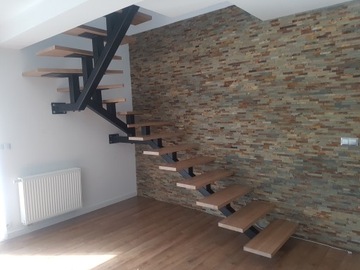 Schody drewniane konstrukcja stalowa loft metalowa