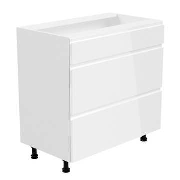 Szafka kuchenna dolna z szufladami 80 ASPEN D80S3 biały połysk MetalBox