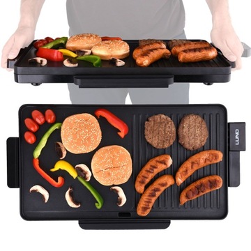 GRILL ELEKTRYCZNY 2000W STOŁOWY Z REGULACJĄ TEMP