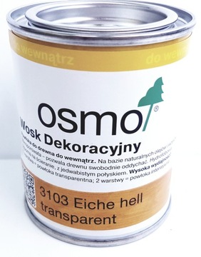 Osmo 3103 WOSK Dekoracyjny 2,5l JASNY DĄB