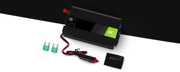 Przetwornica samochodowa GreenCell 12V 150W 300W Sinus USB do auta do tira