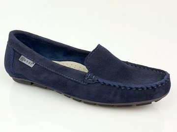Nessi 17130 темно-синие замшевые мокасины 40