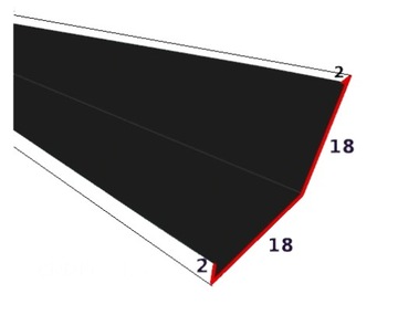 Rynna koszowa RAL 9005 MAT ,obróbka blacharska