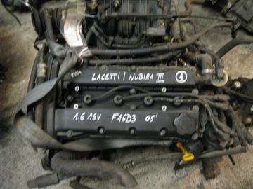 SILNIK F16D3 1.6 16V E-TEC II LACETTI NUBIRA 3 KPL
